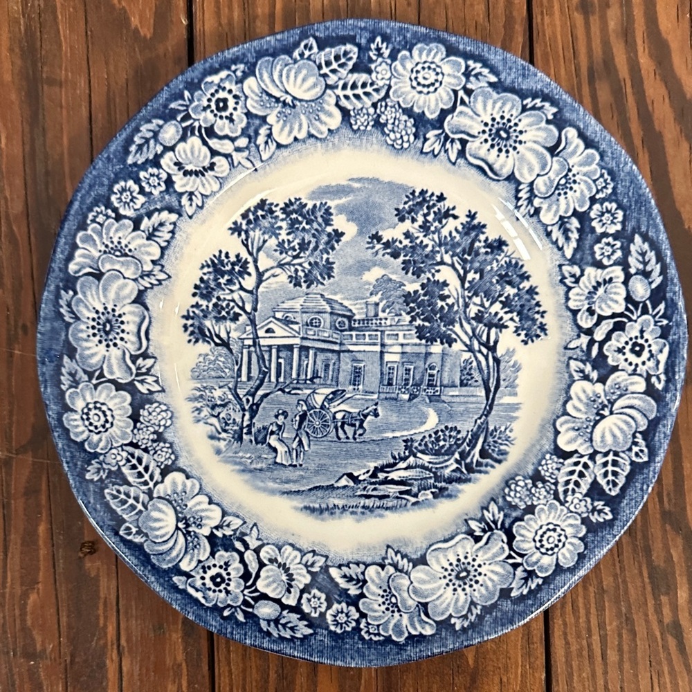 Blue Floral Ceramic bread & butter Plate